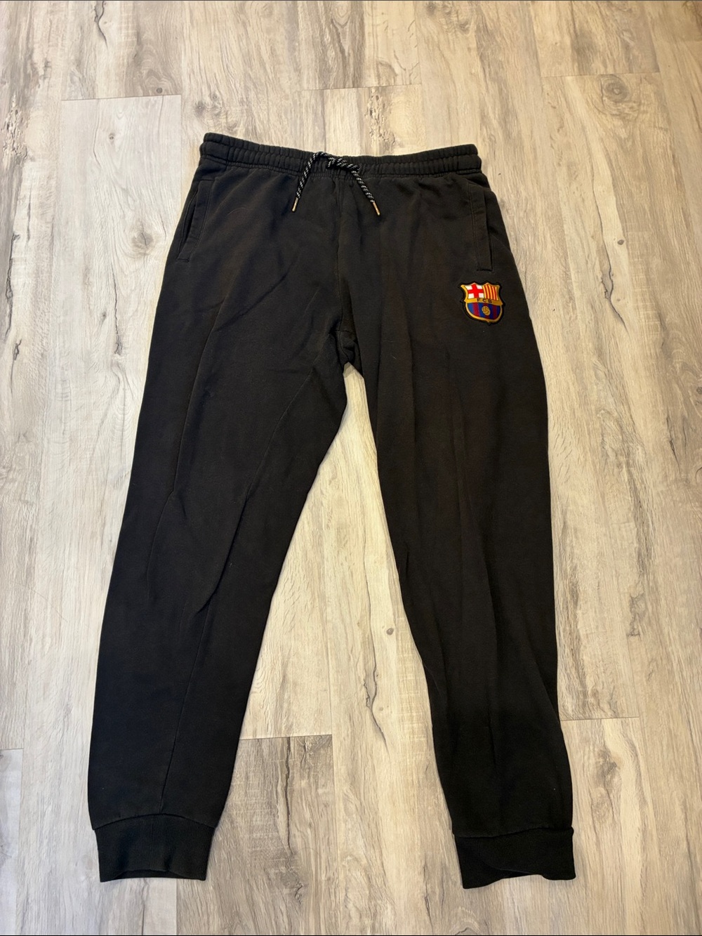 FC Barcelona Black Embroidered Crest Joggers